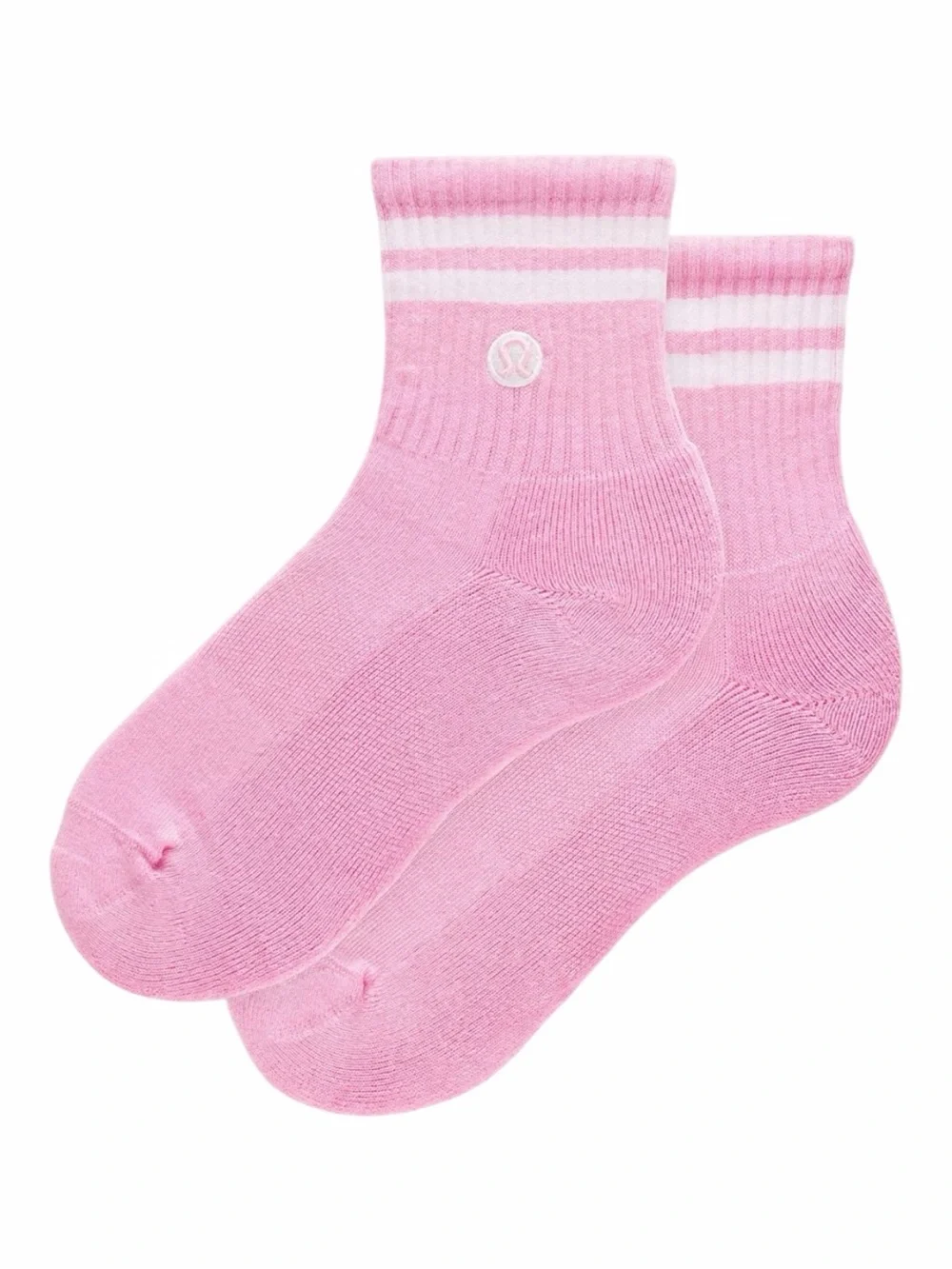 Lululemon Daily Essential Quarter Socks Sweet Sorbet White M NWT
